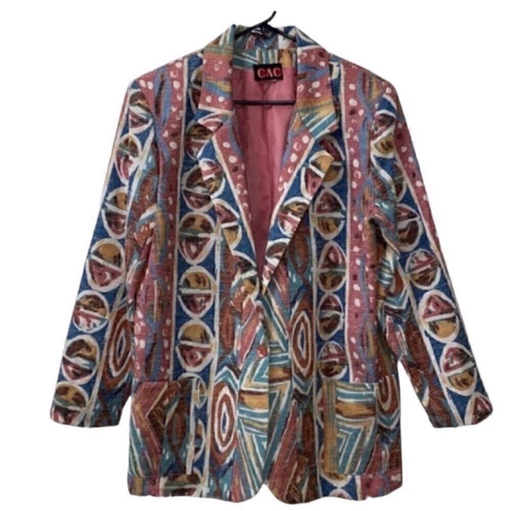 Women's CAC  Printed Blazer( Size 14)